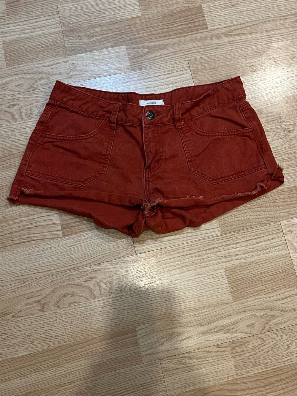 Burnt Orange Denim Shorts